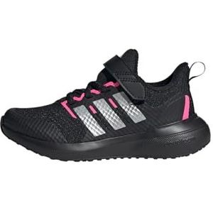 adidas FortaRun 2.0 Sneakers uniseks-kind, Core Black/Silver Met./Lucid Pink Strap, 34 EU