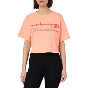 Champion Athletic C-Sport Quick Dry Logo Boxy S/S T-shirt, flamingo-roze, S voor dames