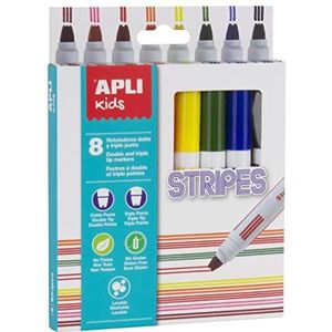 APLI Kids 16809 - Stripes Marker Pennen 8 u.