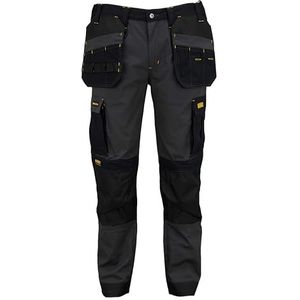 DEWALT Albany Cargobroek voor heren, slim fit, Pro-stretch, Rip Stop Holster Pocket Work Utility Cargo broek, Grijs/Zwart, 30W / 29L