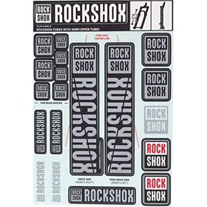 RockShox Stickerset 35 mm grijs, Pike/Lyrik/Yari/Domain/Revelation, 11.4318.003.513 reserveonderdelen, staande buizen