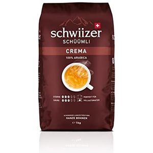 Schwiizer Schümli, Crema Hele Koffiebonen (1 Kg, Sterkte 3/5, Premium Arabica), 1 Stuks x 1 Kg