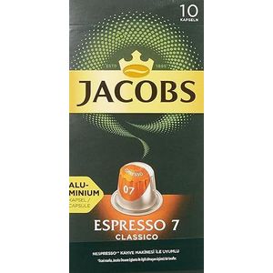 Jacobs Espresso Intenso 10 - Nespresso® * compatibele aluminium koffiecapsules - 10 pakjes (100 capsules)