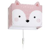 Dalber Little Fox Wandlamp voor kinderen, vos, roze dieren
