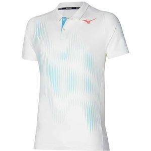 Mizuno Shadow poloshirt voor heren, Wit, XL