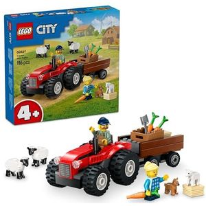 LEGO City Rode tractor met aanhanger en schapen - 60461