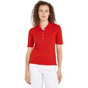 Tommy Hilfiger S/S Polo's voor dames, Rood, 3XL/stor/tall