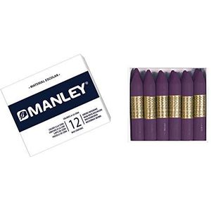 MANLEY mnc04839 – verpakking van 12 kleurpotloden, kleur blauwviolet