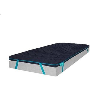 Cecotec TopDeluxe Flow Matrasbeschermer, 135 x 190 cm, visco-elastische kern, antislip, gemiddelde sterkte, hoogte 7 cm, EasyClean-overtrek, gevoerd, vacuüm-geïsoleerd, mijtdicht