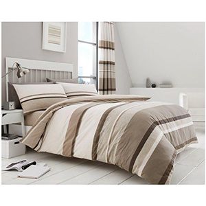 GC GAVENO CAVAILIA Luxe bedset met dekbedovertrek en kussensloop, polyester-katoen, dubbel, linnen, Hudson Natural (200 x 200cm)