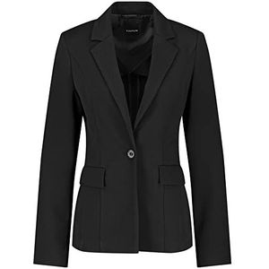 Taifun Dames 230031-11380 Blazer met lange mouwen, zwart, 38