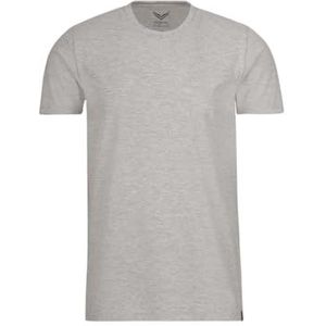 Trigema - TRIGEMA Slim-fit T-shirt - Grijs mêlee - Katoen