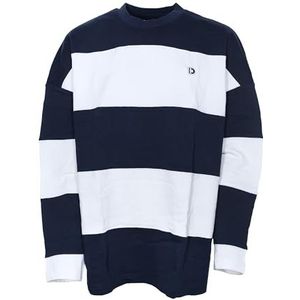 TOM TAILOR Denim Oversize college sweatshirt met strepen voor heren, 10668 - Sky Captain Blue, XXL