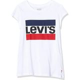 Levi's Kids Lvg Sportswear Logo Tee T-shirt voor meisjes, Wit, 12 Jaren