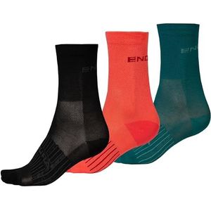 Endura - Coolmax Race 3 P - Sportsokken - Zwart - Gemengde Verpakking van 3 Paar