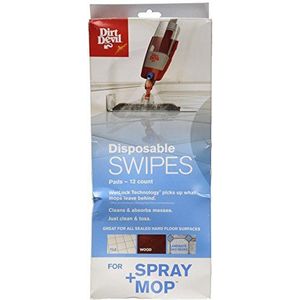 Dirt Devil Wegwerp Swipes Pads voor Spray Mop, AD51050, 12 Pack, Wit