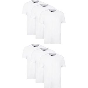 Hanes Heren Ultimate Fresh Iq Slim Fit Crew Onderhemd, 4-pack Ultimate Heren Fresh Iq Slim Fit Crew Onderhemd, 4 stuks (verpakking van 4), Wit - 6 Pack, S