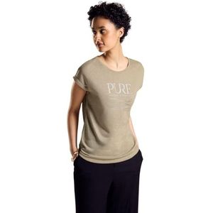 Street One Dames Ls_partprint Shirt, Touch Of Zand, 44