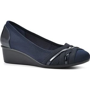 CLIFFS BY WHITE MOUNTAIN Women's Bowie Wedge, Navy/Nylon, 7.5 M