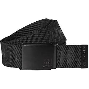 Helly Hansen Workwear Heren 79528 riem van katoen HH Logo Webbing Belt verstelbare geweven riem met gesp zwart, M EU