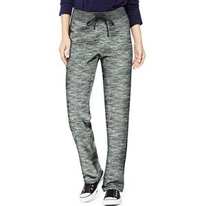 Hanes Women's French Terry Pant, Black Space Dye, Large