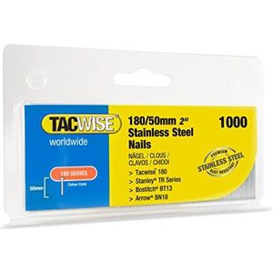 Tacwise 1512 Brad spijkers 18G roestvrij staal type 180/50 mm, doos van 1.000