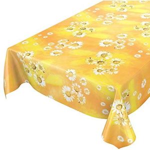 ANRO Wasdoek tafelkleed/tafelzeil; kamille, gele bloemen, zon, 100 x 140 cm