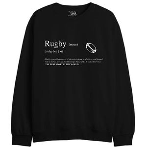 Republic Of California Definition Rugby UXREPCZSW045 Sweatshirt voor heren, zwart, maat XL, Zwart, XL