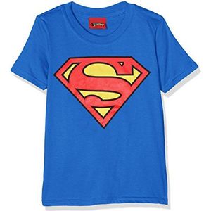DC Comics Superman Logo T-shirt voor jongens, koningsblauw, 5-6 jaar