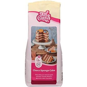 FunCakes Mix Voor Choco Biscuit: Luchtig En Hoog Chocoladebiscuit, Perfecte Basis Voor Taartdecoratie, Stapeltaarten En Chocoladetaarten, Halal 1 Kg
