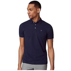 Hackett London Heren Stripe CLRBAND SS Poloshirt, blauw (marine), XL, Blauw (zwart), XL