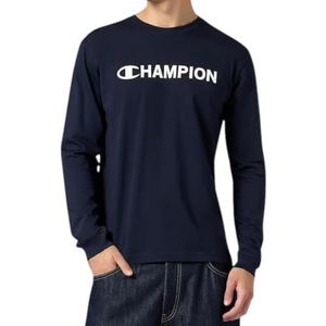 Champion Legacy Men, grafisch T-shirt met lange mouwen, XL, blauw, Blauw, XL