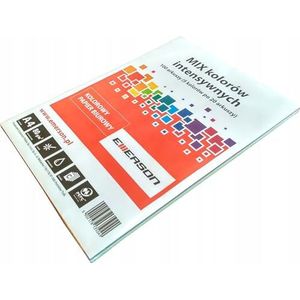 Emerson Gekleurd printerpapier, kopieerpapier, intensief, gekleurde mix, A4, 5 x 20 vellen, 80 g/m2, 210 x 297 mm, 100 vellen, printer: laser, inkjet, kopieerapparaat, fax, knutselwerk