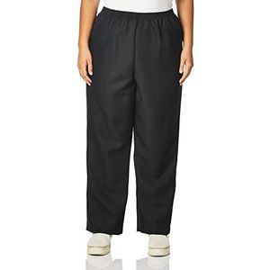 Alfred Dunner Dames All Round Elastische Taille Polyester Petite Pants-Pull-on Style, Zwart, 40 NL/Klein