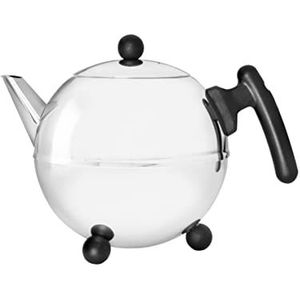 Bredemeijer 1304Z Teapot Bella Ronde Black 1.2 Litre, roestvrij staal