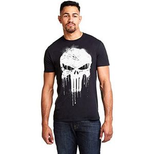 Marvel Avengers Punisher Skull T-shirt voor heren, Zwart, XL