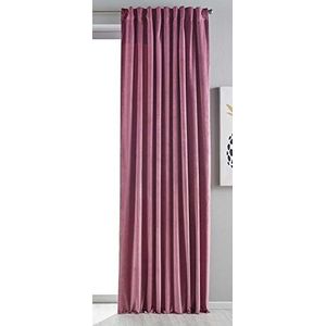 Gardinenbox Verduisterend gordijn ""Milano"" fluweel ondoorzichtig lusband tunneldoorvoer blackout strijkband in te korten, oudroze 1 stuk h x b 235 x 135 cm, 20357