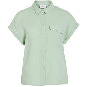 Vila nia S/S shirt, Silt Green., 42