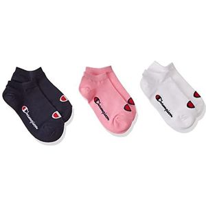 Champion Uniseks kindersokken (verpakking van 3 stuks), roze fuchsia, wit, marineblauw, 27-30