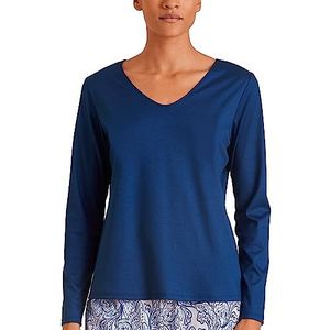 CALIDA Favourites Paisley damesshirt met lange mouwen, Sodalite Blue, Sodalite Blue, 44/46 NL