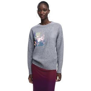 Pailletten Top - Effen - Knitwear - Geribd Ceintuurtje - Lange Mouw