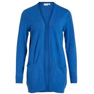 VILA Viril Open L/S Knit Cardigan - Noos Vest dames, Lapis Blue/Detail: donker Melange, M