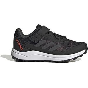 adidas Terrex Agravic Flow CF K Trail-hardloopschoenen voor kinderen, uniseks, meerkleurig (Core Black Dgh Solid Grey Solar Red), 38.5 EU