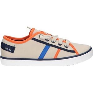 Geox J Gisli Boy A Sneakers voor jongens, beige oranje, 34 EU