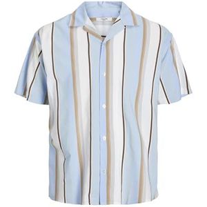 JPRBLAPALMA Resort Shirt S/S SN, Palace Blue/Fit: relaxed fit, S