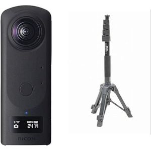 Ricoh Theta Z1 Actiecamera, 51 GB, 23 Mp, 360 Graden, 4K Video, Grijs & STAND POD PC-5