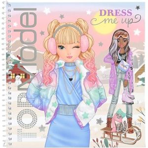 Depesche 12722 TOPModel Dress Me Up Winter Wonder - Stickerboek met 24 pagina's voor het ontwerpen van chique outfits, kleurboek met 11 stickervellen