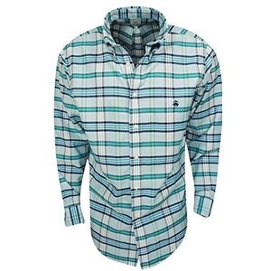 Brooks Brothers heren hemden sportshirt Signature Tartan Blue