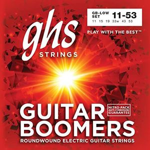 GHS BOOMERS LOW TUNE String Set voor elektrische gitaar - GB-LOW - Low Tuned - 011/015/019/033/043/053