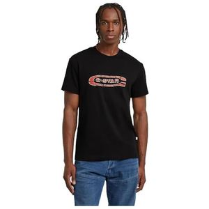 G-STAR RAW - Destroyed Old Skool Logo T-shirt - Zwart - Katoen